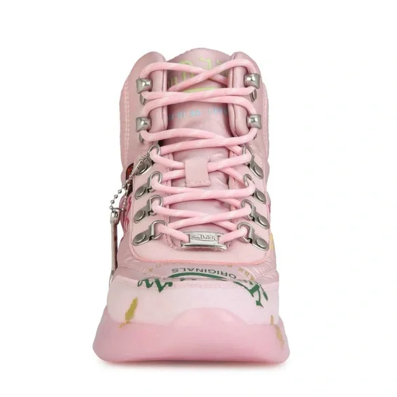 Von Dutch Pink High-Top Sneakers - Picture 3 of 8